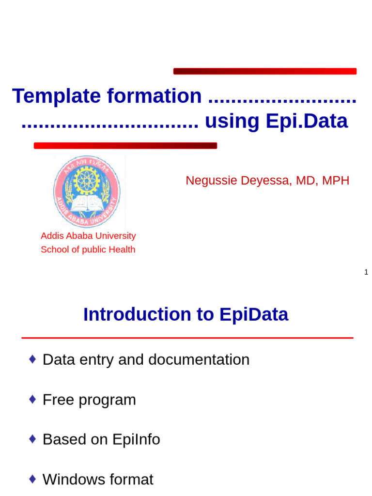 1 - 1 Template Formation Using EPIDATA | PDF | Letter Case | Computing