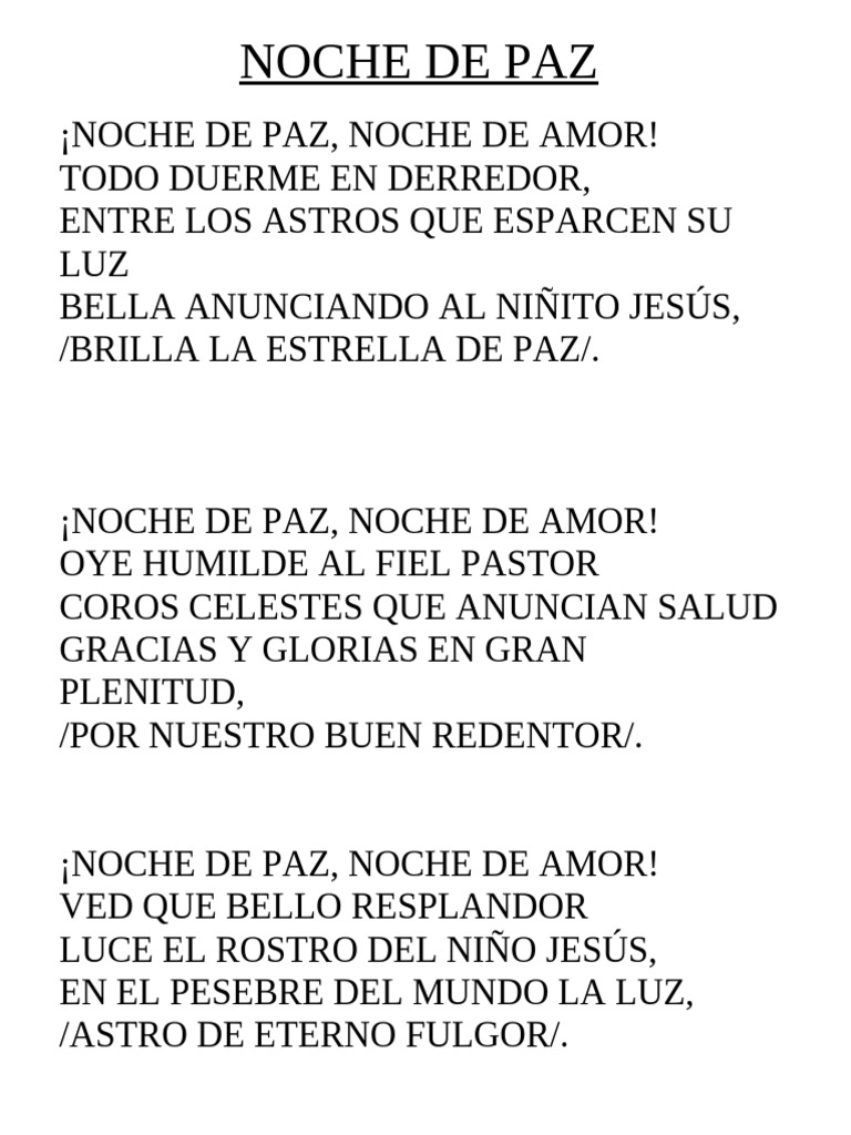 Noche de Paz Letra | PDF