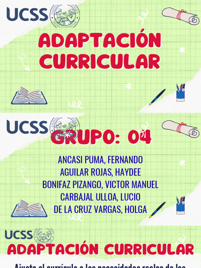 Adaptación Curricular para Inclusión Educativa | PDF | Plan de estudios ...