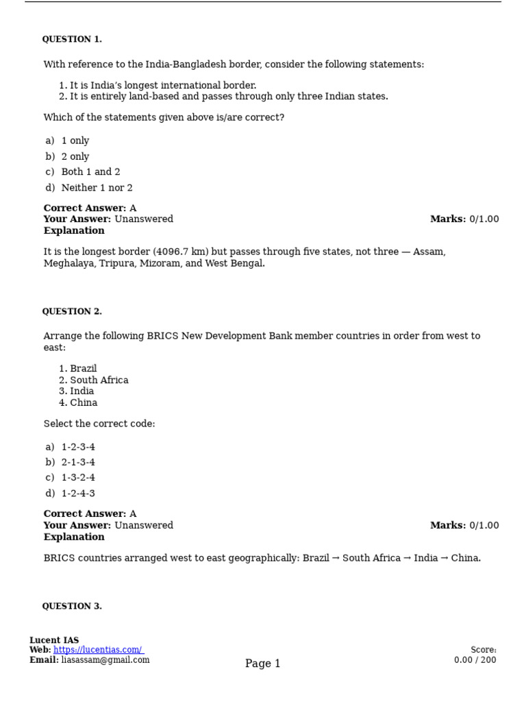 GS 1- Full Length Test 7 | PDF