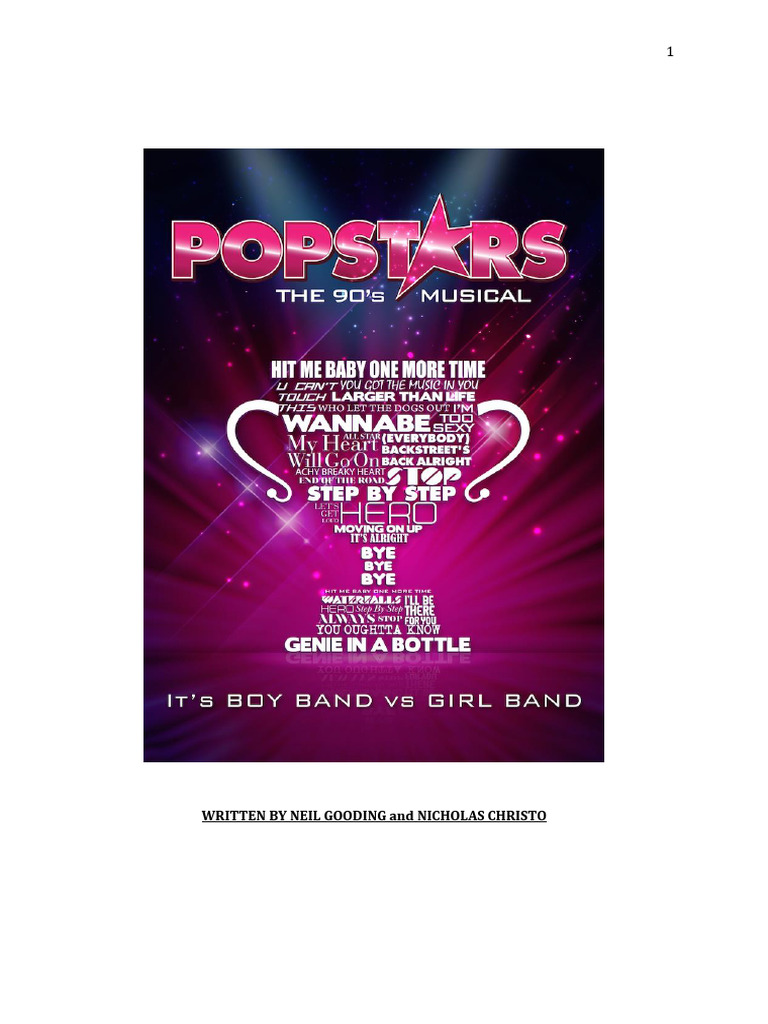 90s Pop Musical Talent Show Script | PDF