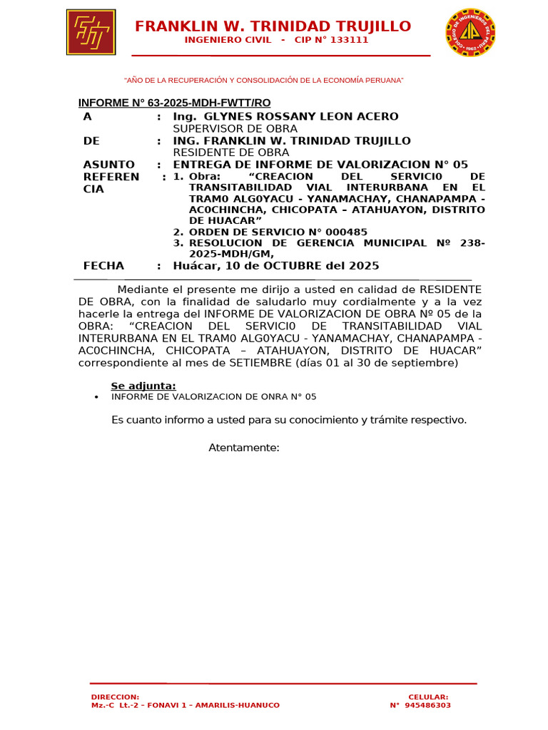 INFORMES DE R.O. N° 62 | PDF
