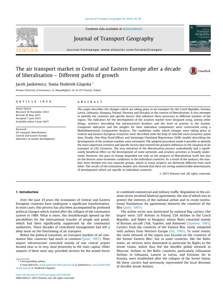 Air Transport Growth in CEE Markets | PDF | Low Cost Carrier | Airlines