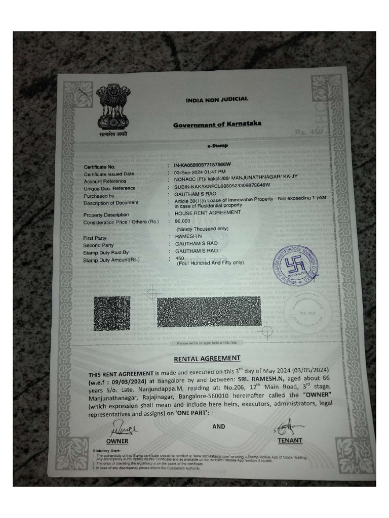 Rental Agreement | PDF