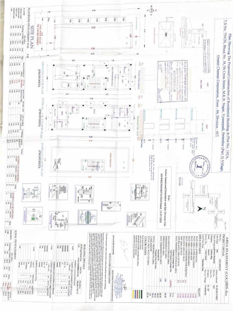 Plan Showing the Proposed Construction of Residential Building at Plot ...