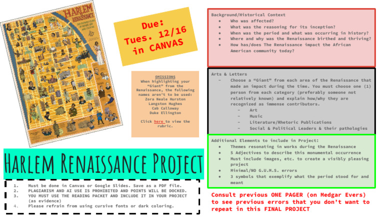 Harlem Renaissance One Pager | PDF