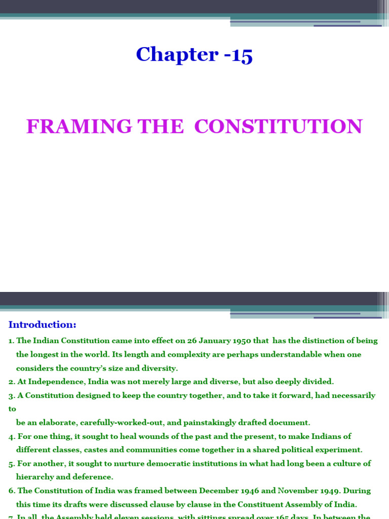 Framing India's Constitution: Challenges & Vision | PDF | Jawaharlal ...