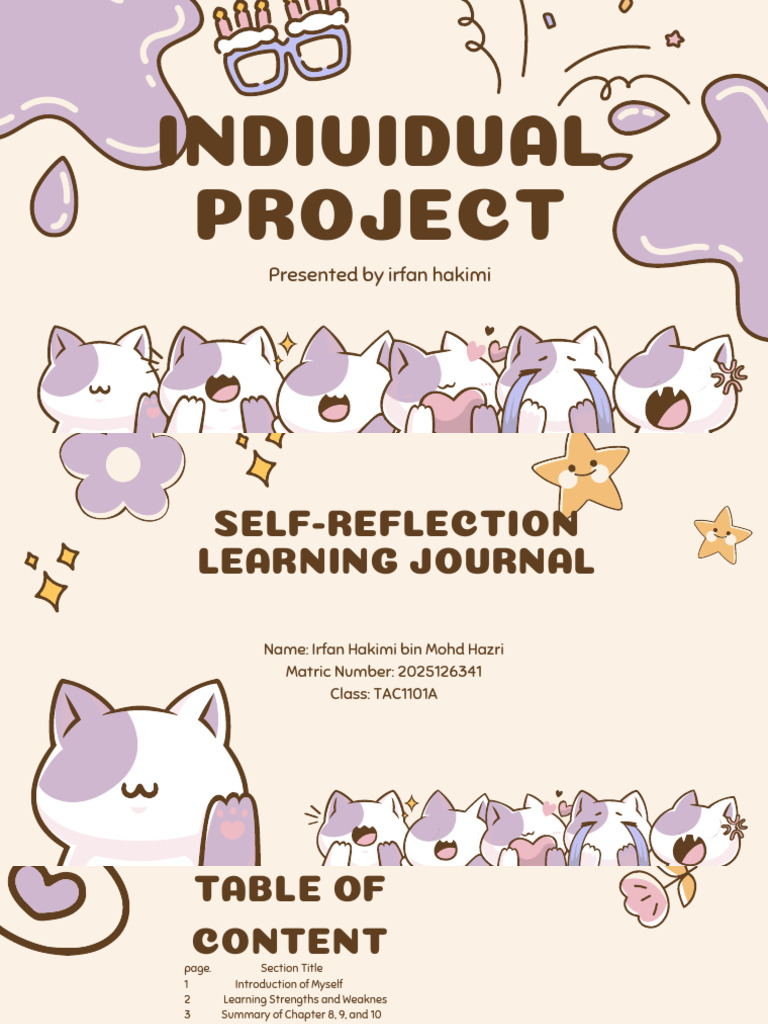 Purple Beige Cute Illustration Group Project Presentation PDF | PDF ...
