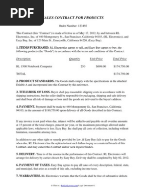 Sales Contract