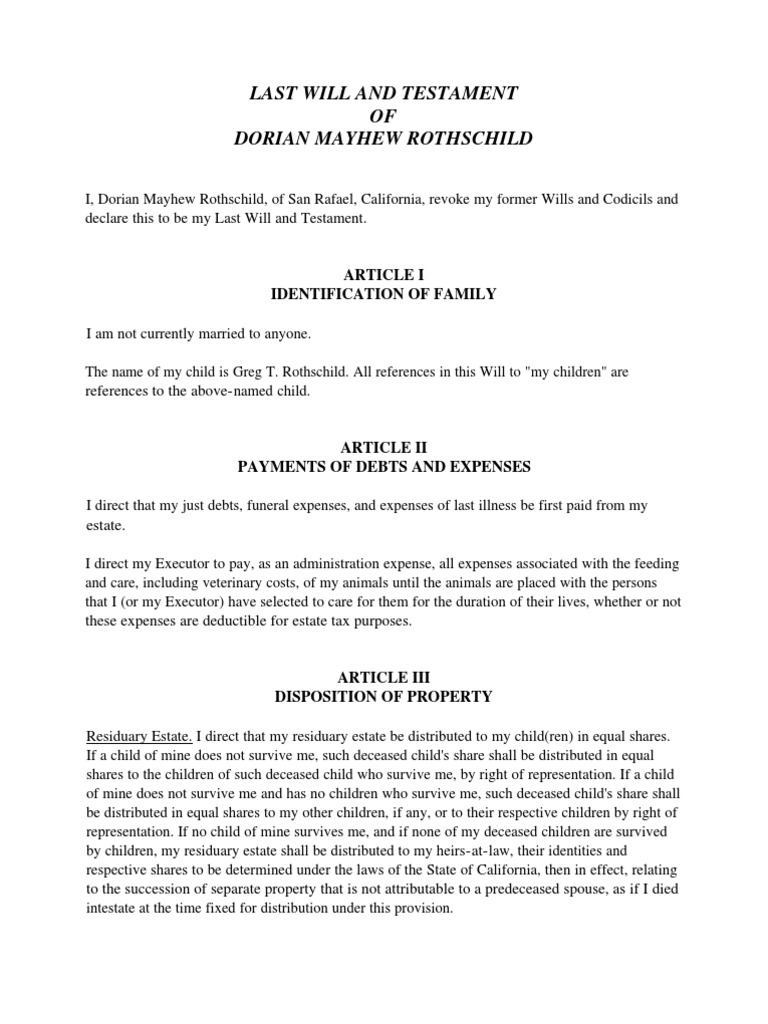 Will For Parents of Adult Children | PDF | Will And Testament | Probate