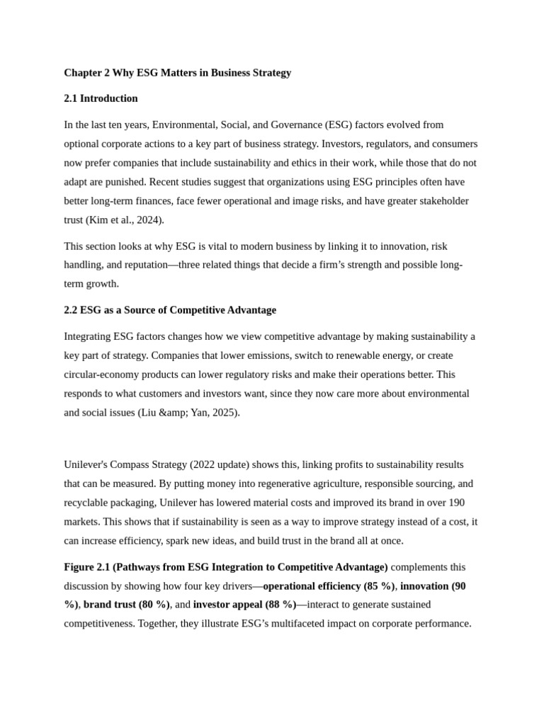 The Importance of ESG in Business Strategy | PDF | Sustainability ...