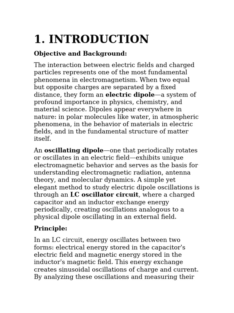 Capacitor Oscillator Dipole | PDF | Damping | Resonance