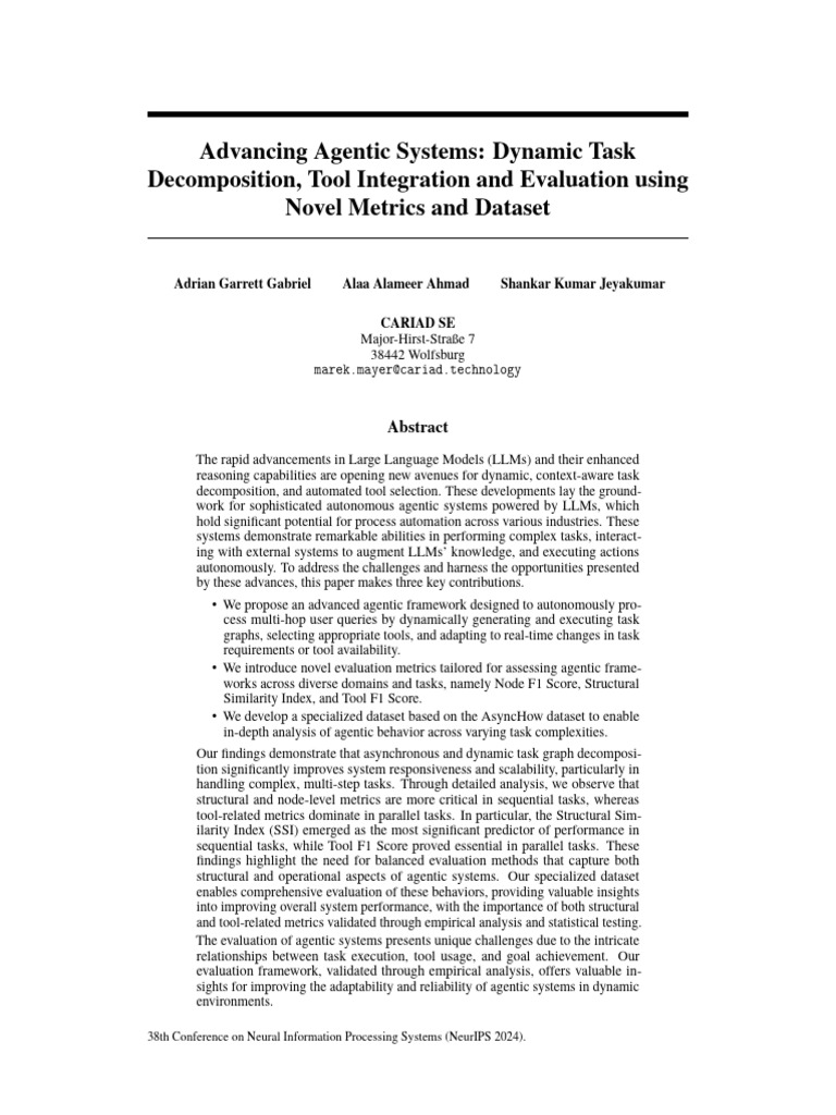 Dynamic Task Decomposition in Agentic Systems | PDF | Accuracy And ...