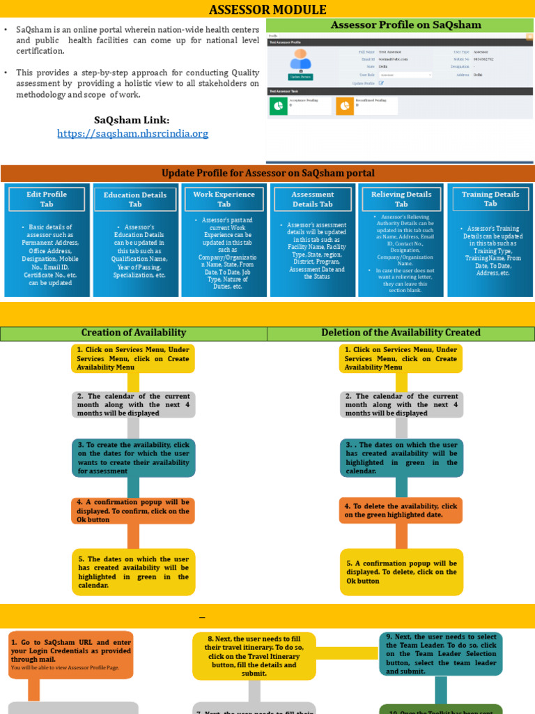 SaQsham Assessor Module Guide | PDF | Button (Computing) | System Software