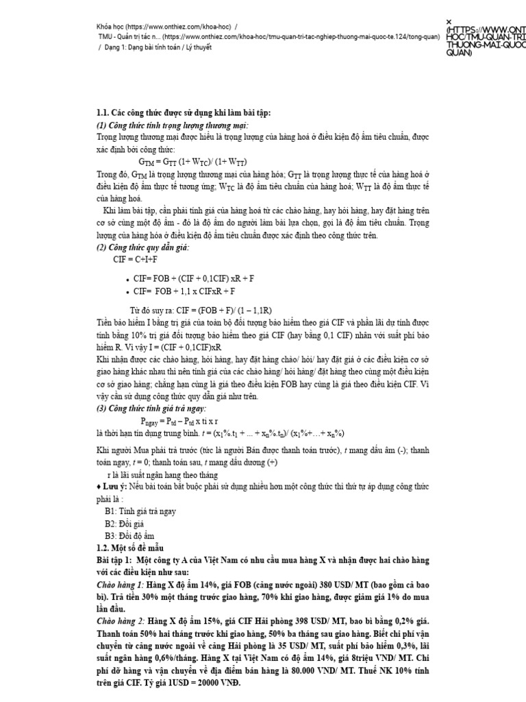 QTTNTMQT Btap Tính Toán | PDF