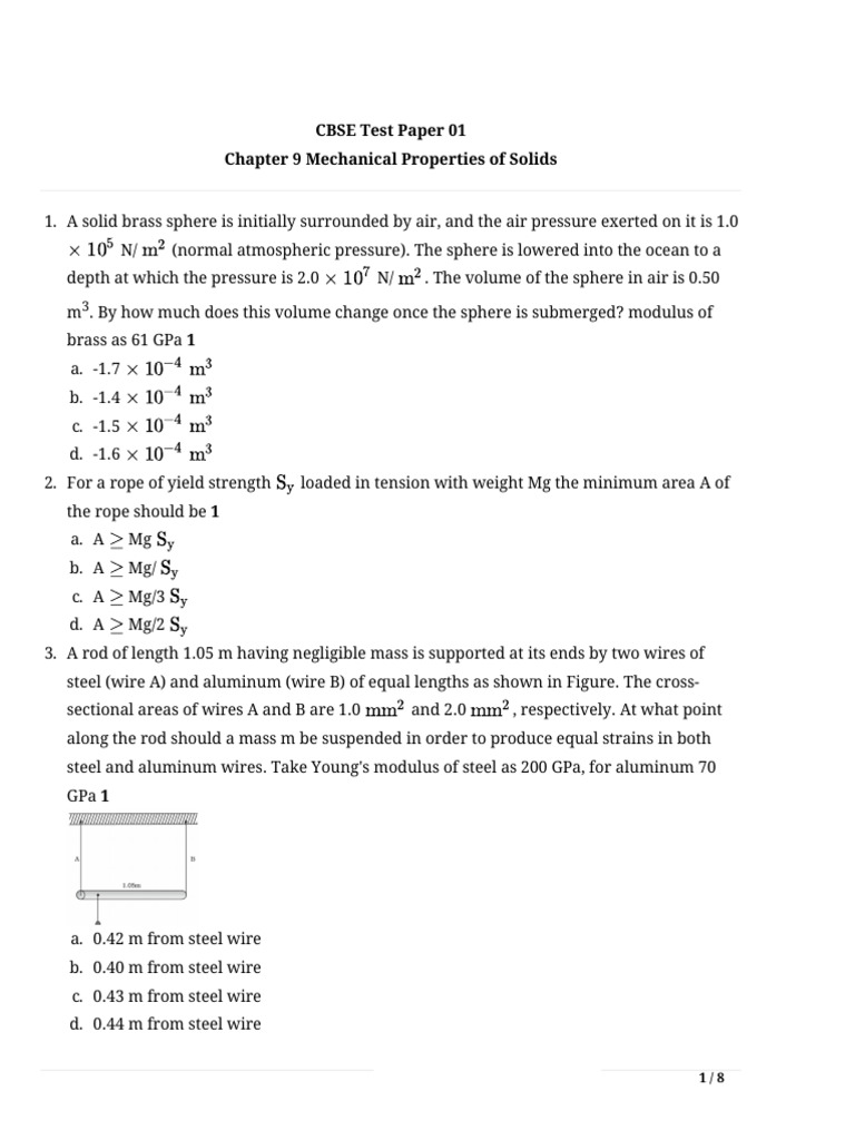 Class 11 Th Solid | PDF | Deformation (Engineering) | Yield (Engineering)