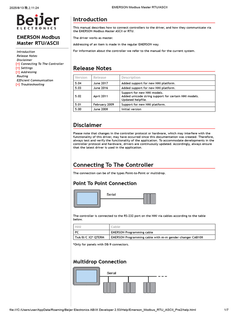 EMERSON Modbus Master Driver Guide | PDF | Computer Hardware | Computing