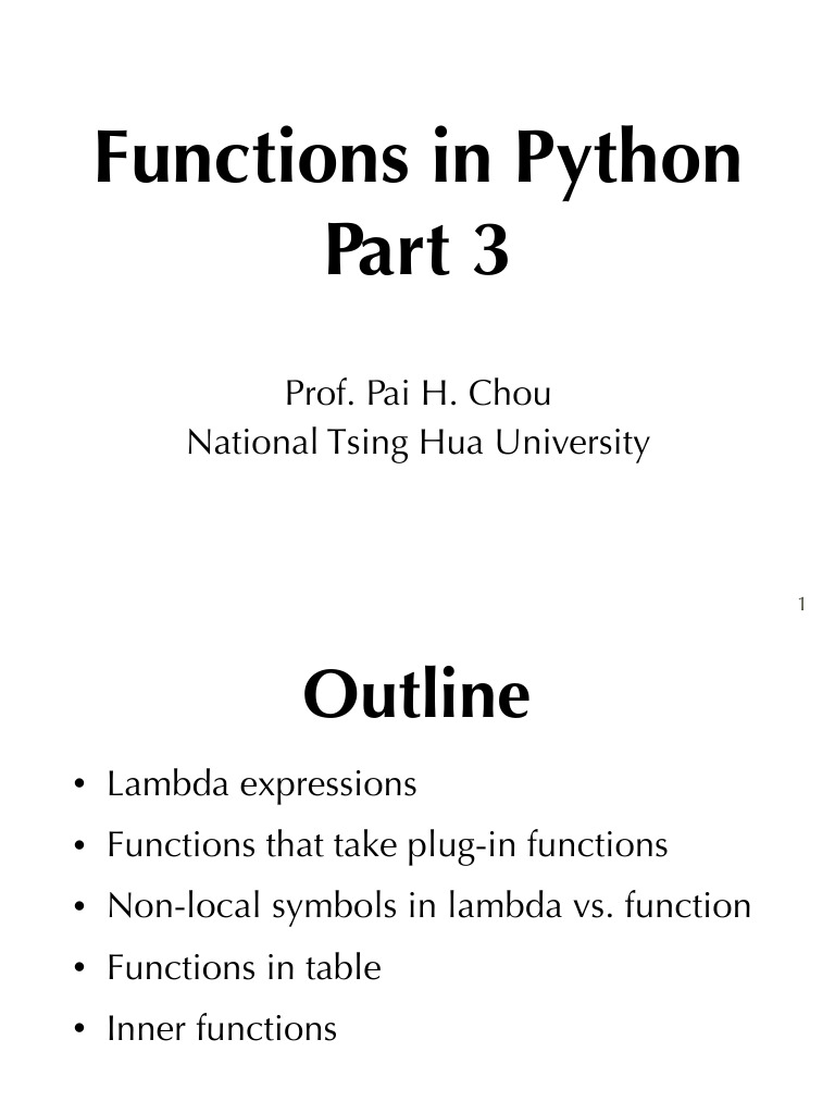 16 Functions 3 | PDF | Anonymous Function | Parameter (Computer ...