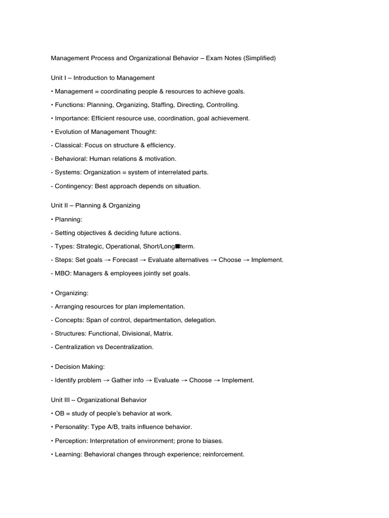 MPOB_Exam_Notes 2 | PDF | Motivational | Motivation