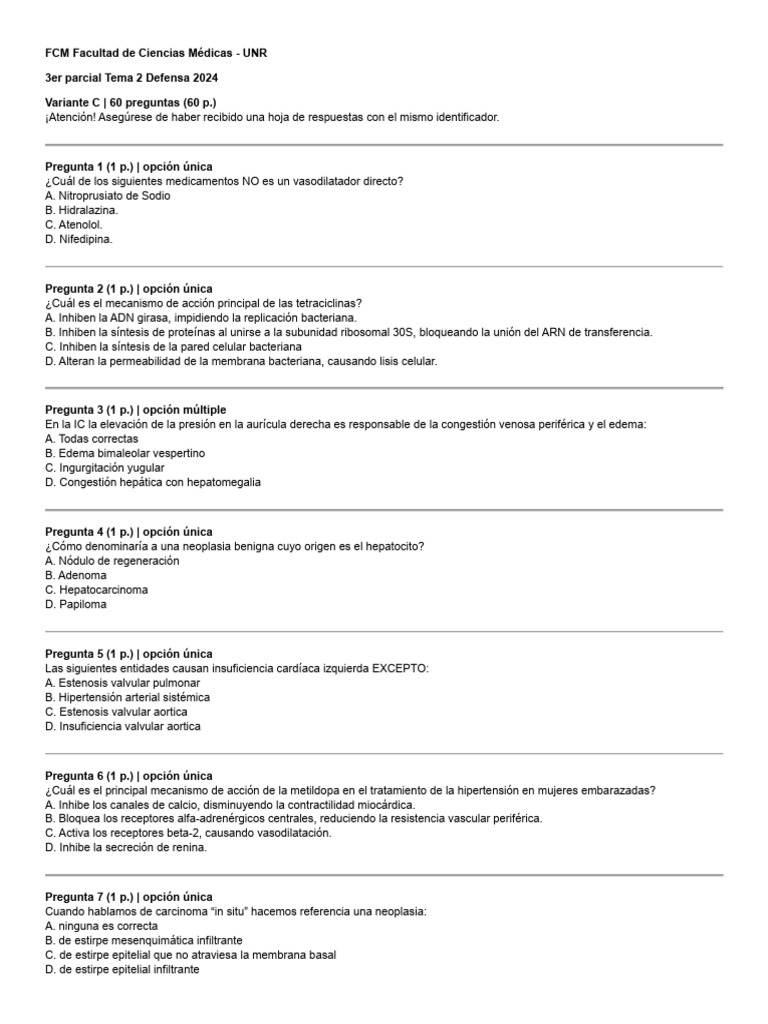 Tema 2C - 2024 | PDF | Sistema inmune | Cáncer