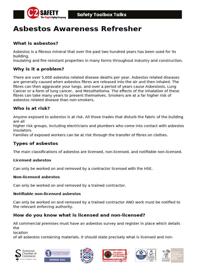 Asbestos Awareness Refresher Guide | PDF | Asbestos | Materials