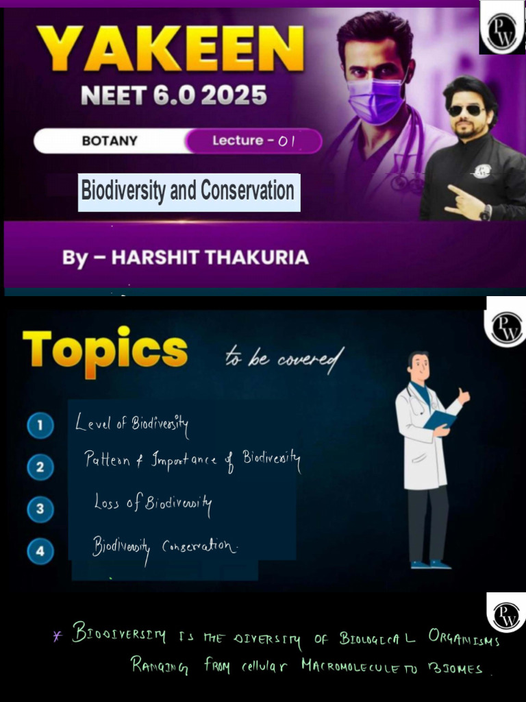 Biodiversity Lect 01 Yakeen 06 | PDF