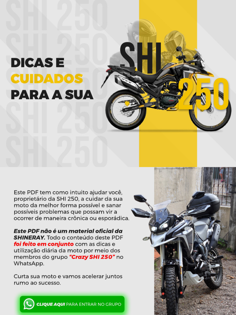 Cuidados e Dicas para SHI 250 | PDF