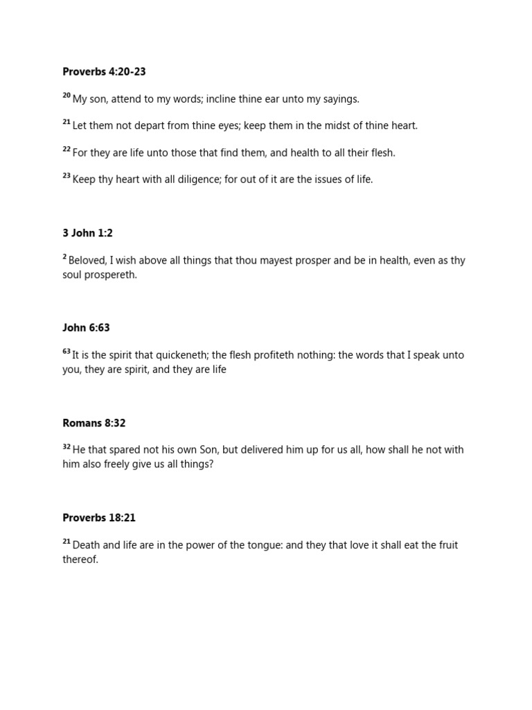 Healing Scripture 1 | PDF | Jesus | Religious Belief And Doctrine