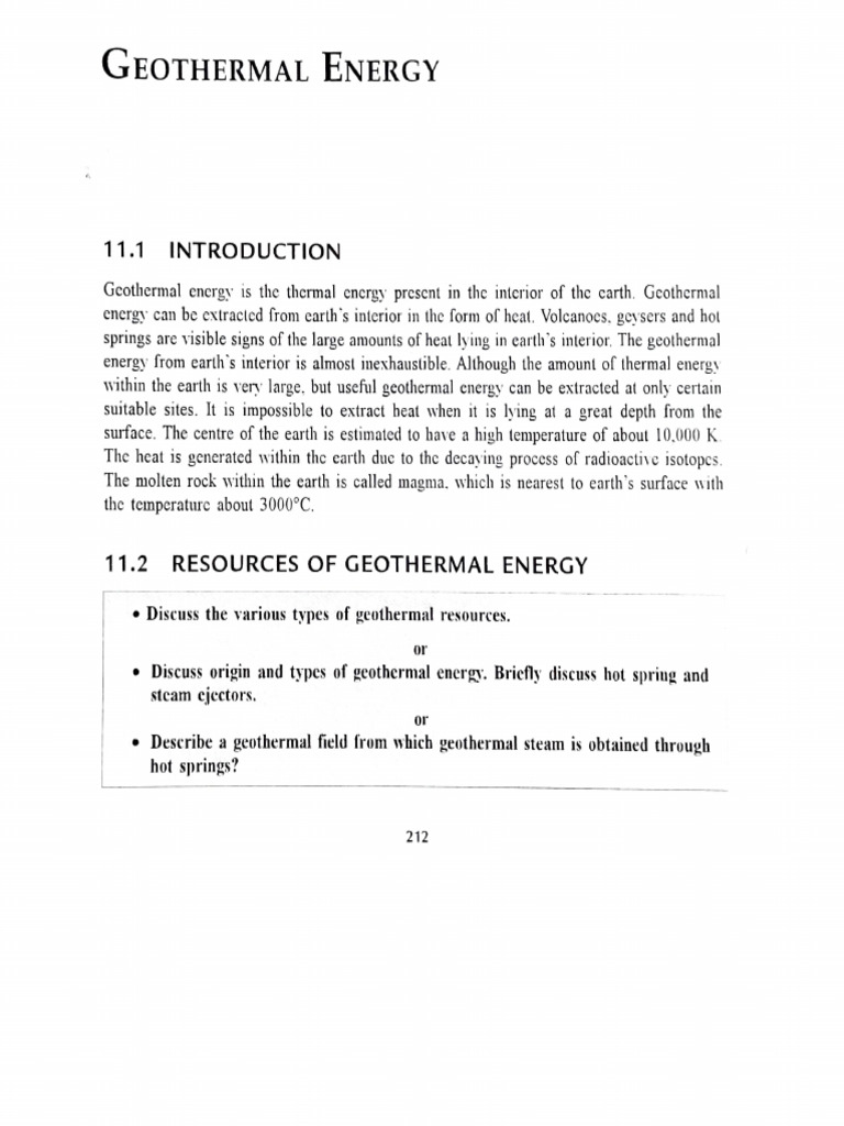 Geothermal Energy Resources and Power Plants | PDF | Geothermal Energy ...