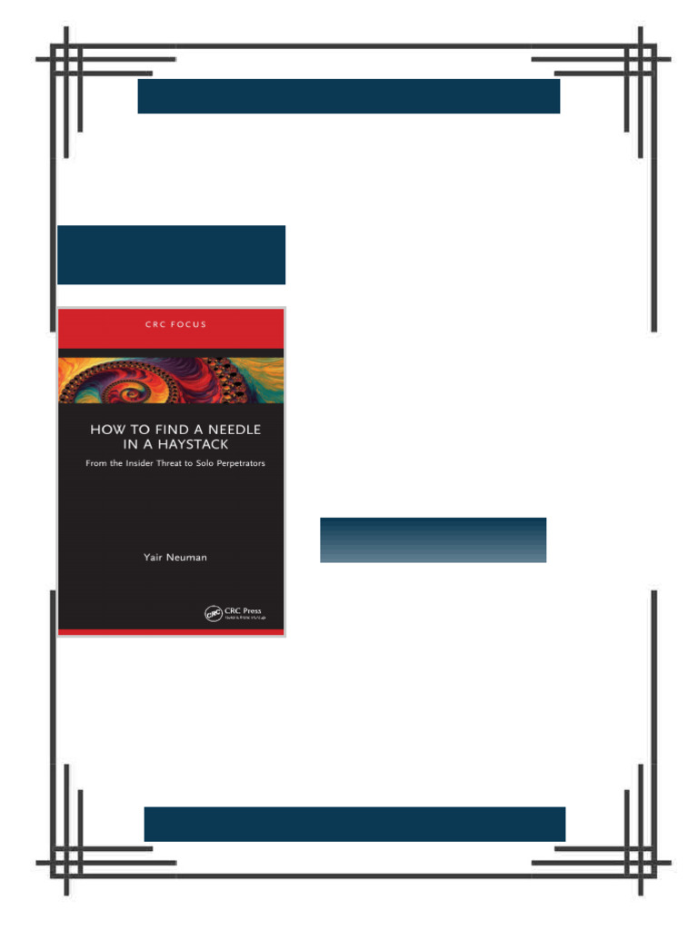 How to Find a Needle in a Haystack 1st Edition Yair Neuman ebook ...