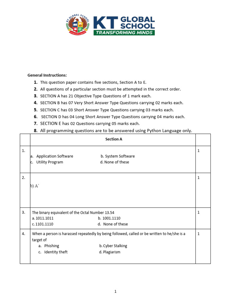 Computer Sc-Annual-xi PDF Format | PDF | Computer Programming | Computing