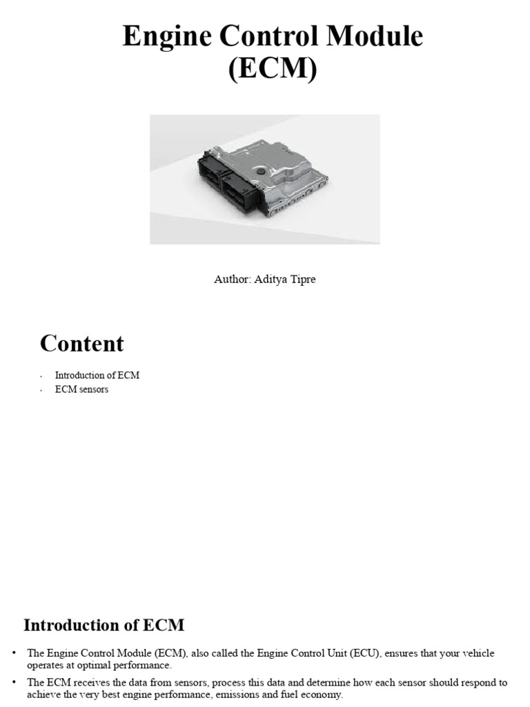 Understanding Engine Control Module (ECM) | PDF | Throttle | Propulsion