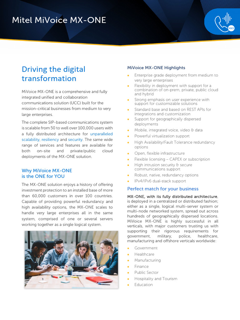 MiVoice MXONE Release 78 Portfolio Brochure Jun2025 | PDF | Cloud ...