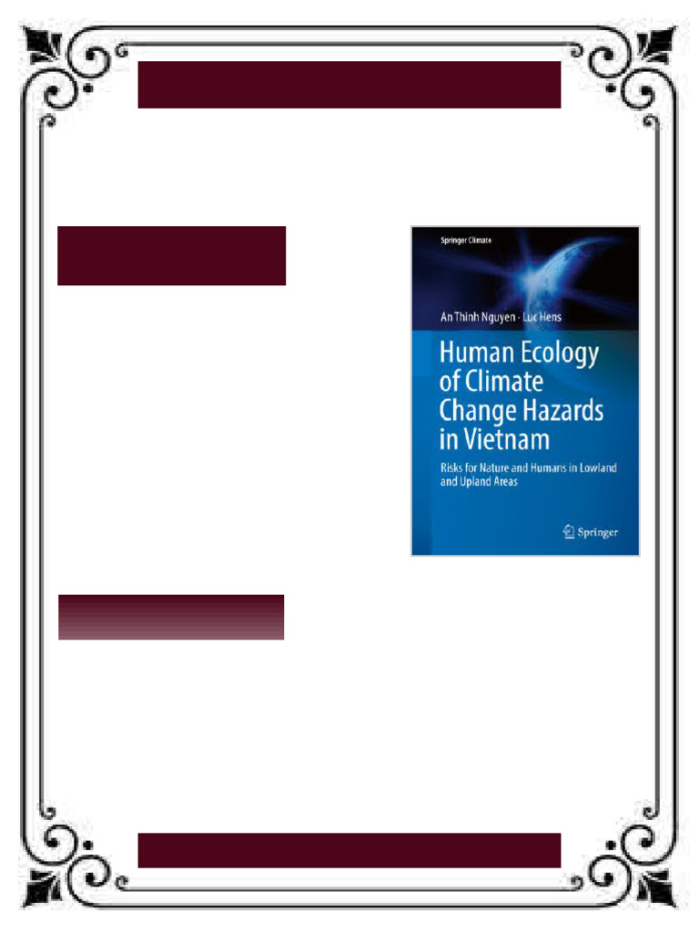 Human Ecology of Climate Change Hazards in Vietnam Risks for Nature and ...