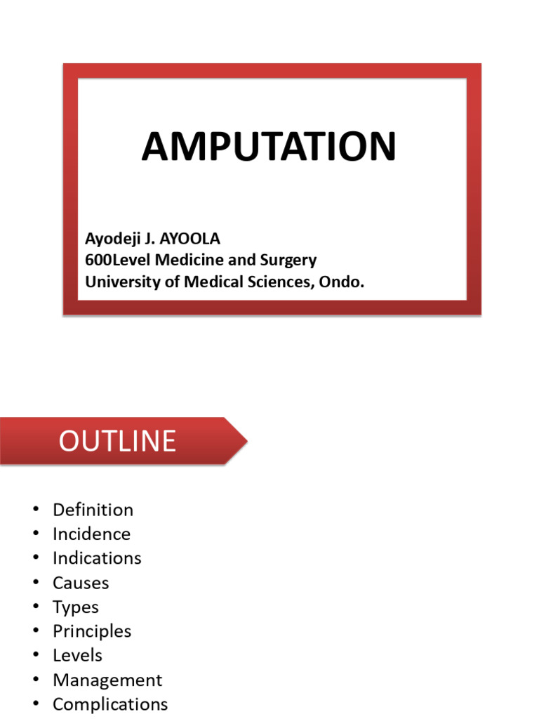 Comprehensive Guide to Amputation | PDF | Amputation | Prosthesis