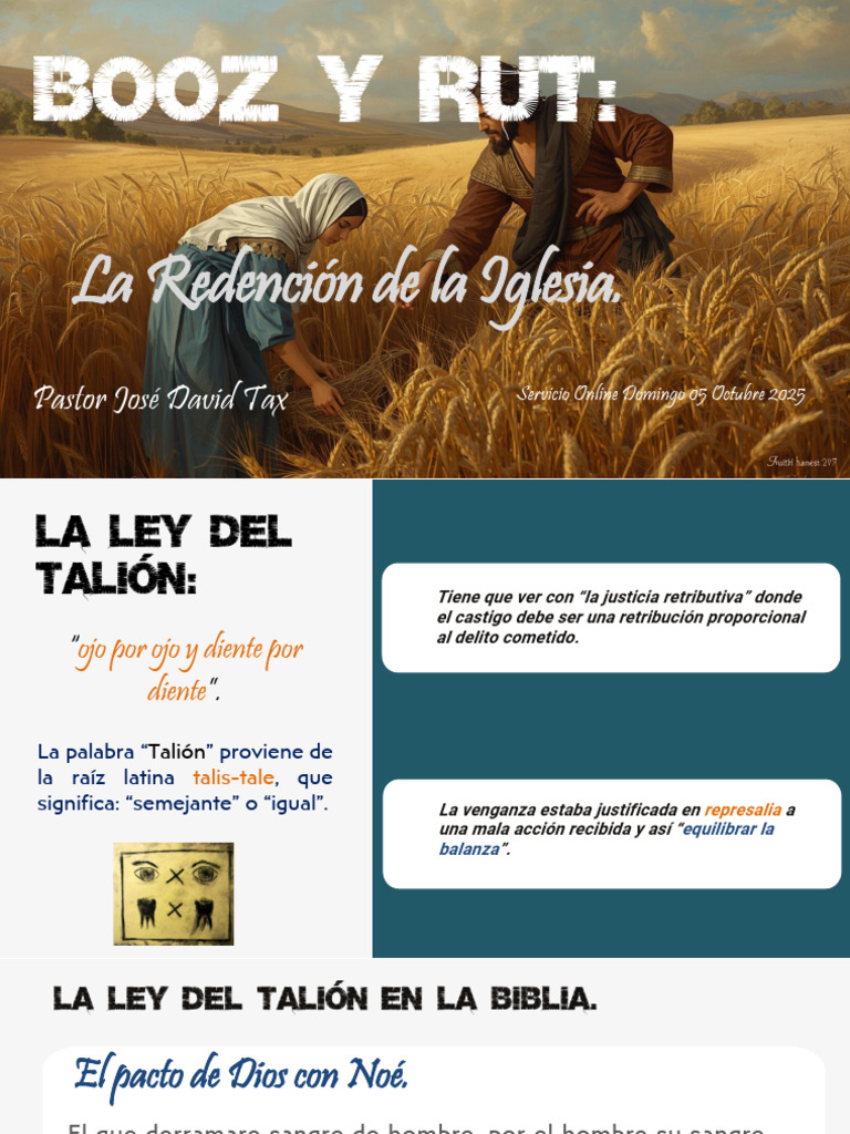 Ley del Talión y Redención en la Biblia | PDF | Libro de rut | Rut ...