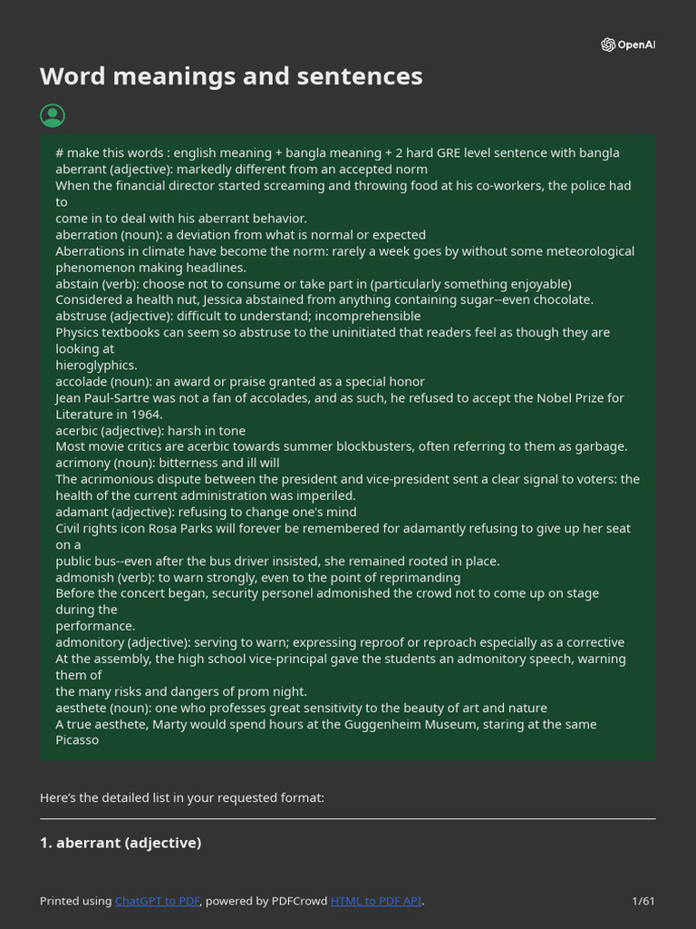Word Meanings and Sentences | PDF