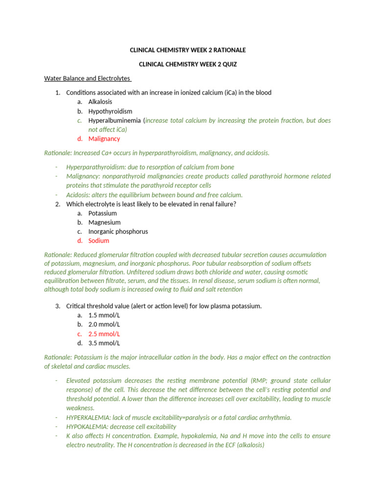 Clinical Chemistry Week 2 Overview | PDF | Gestational Diabetes ...