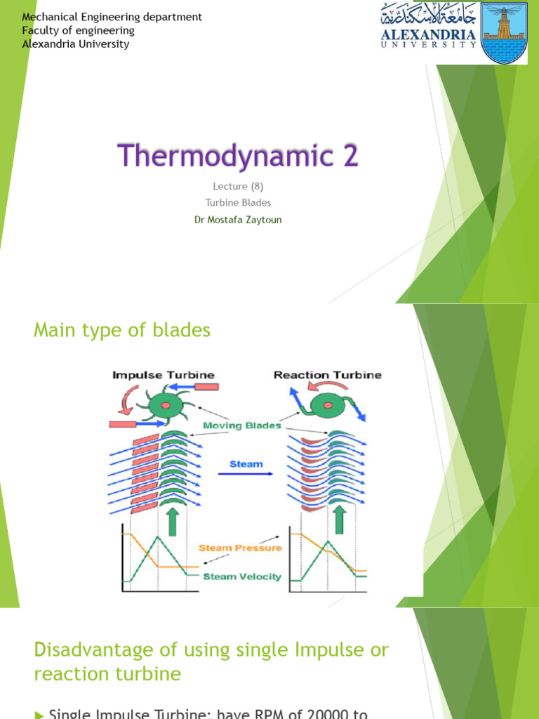 Lecture 8 Turbine Blades | PDF | Turbine | Applied And ...