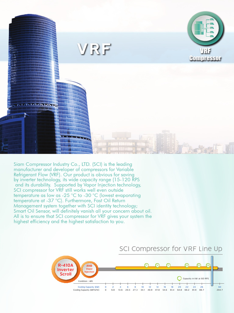 High-Efficiency VRF Compressors by SCI | PDF | Gases | Transport Phenomena
