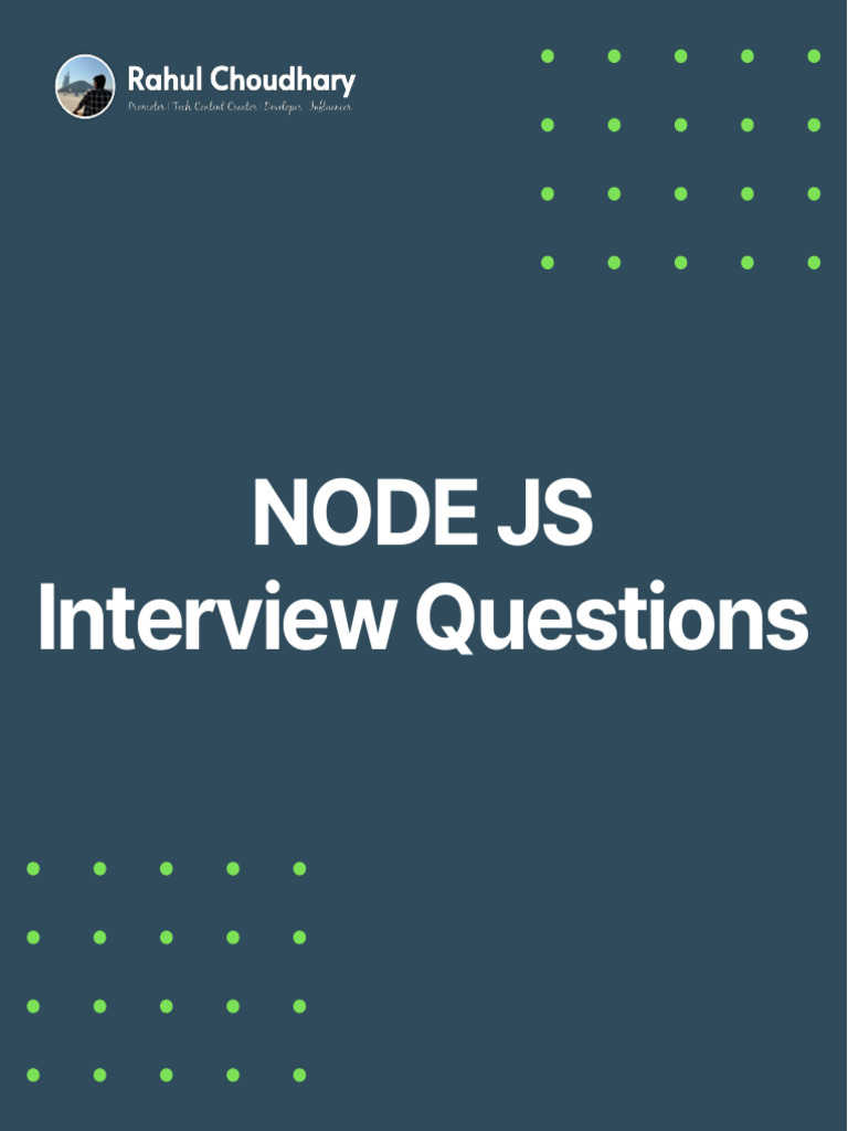 Node JS Interview Questions Guide | PDF