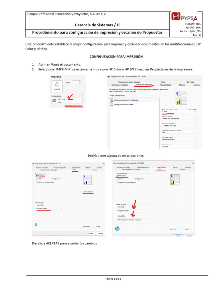 Configuración de Impresión y Escaneo HP | PDF