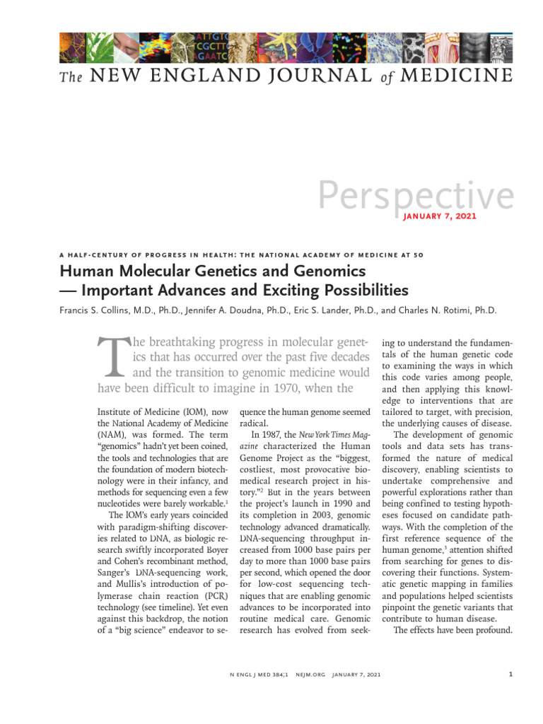 Advances in Human Genomics and Genetics | PDF | Dna Sequencing ...