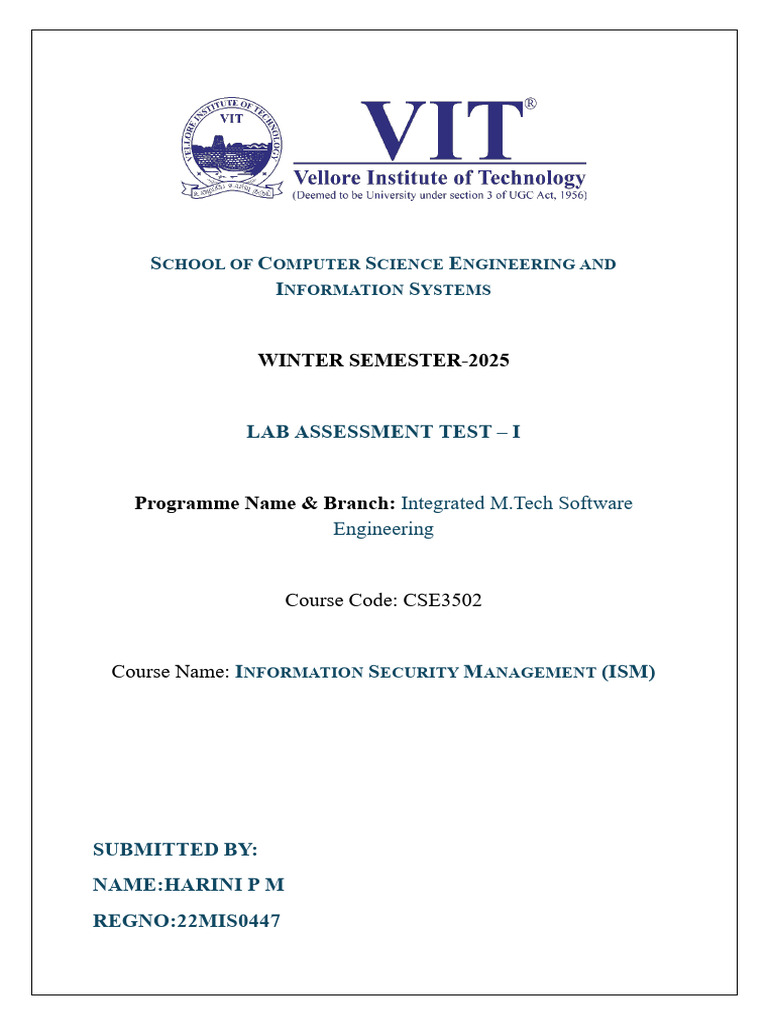 22mis0447 Issmlab1 | PDF