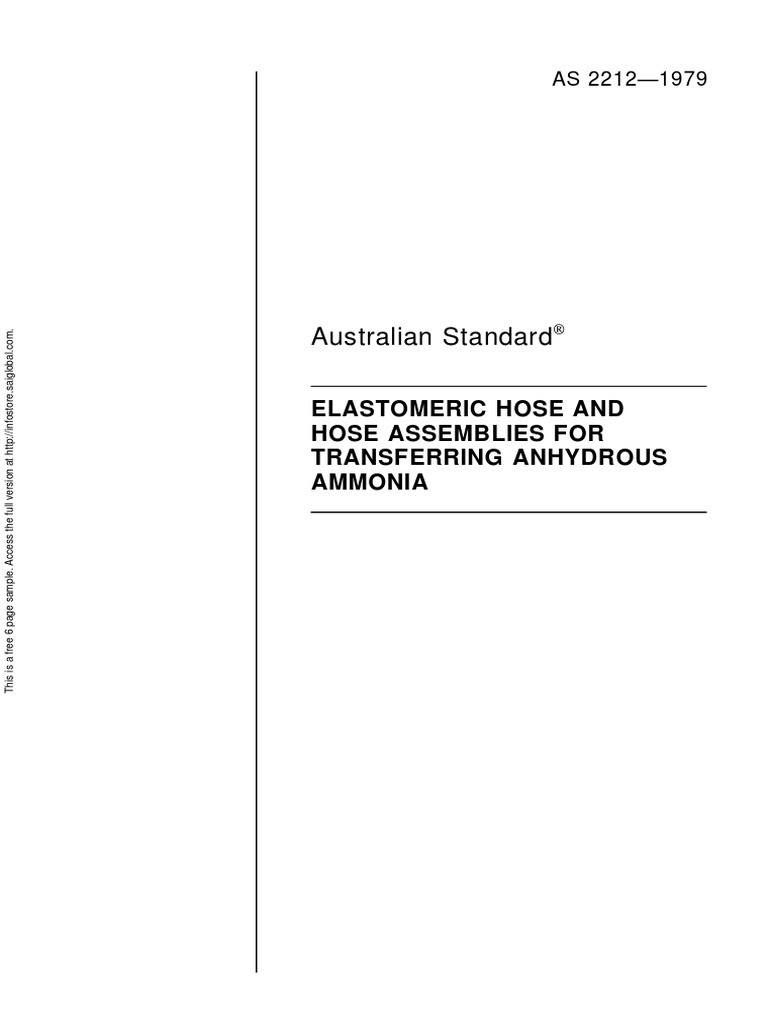 As 22121979 Elastomeric Hose and Hose Assemblies For Transferring Anhydrous Ammonia PDF