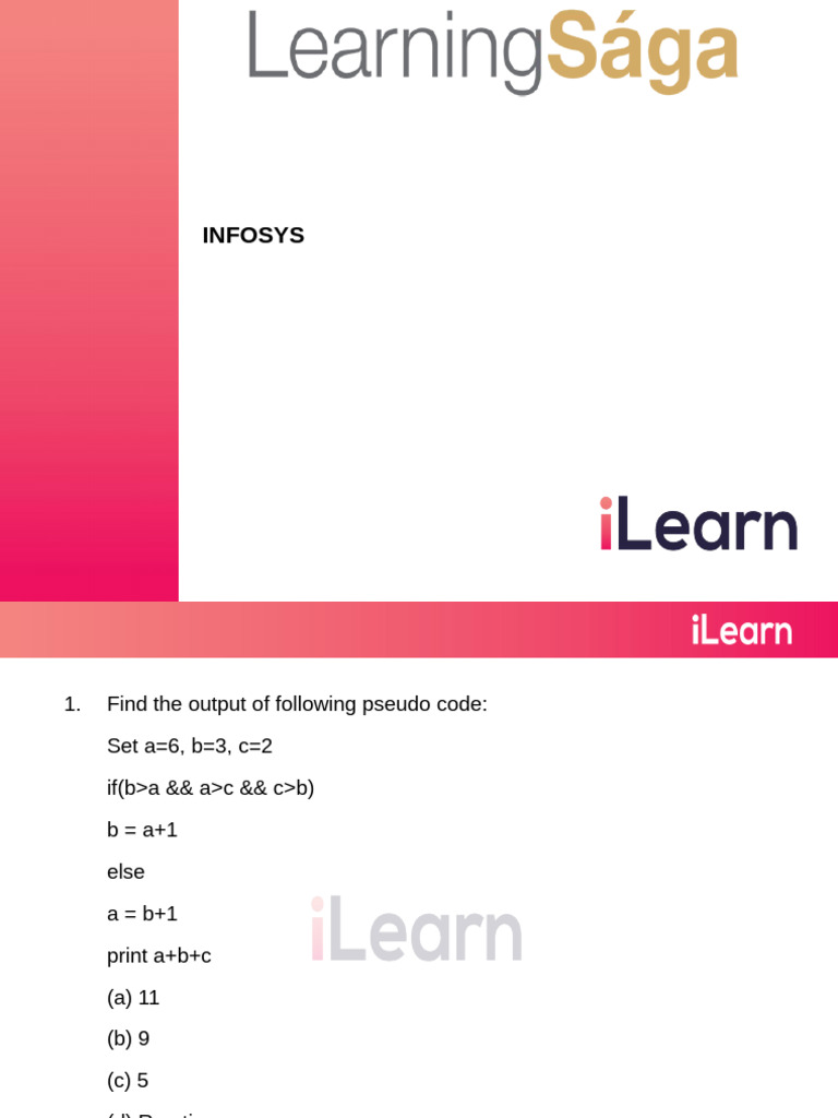 Pseudo Code Output Challenges and Solutions | PDF | Boolean Data Type ...