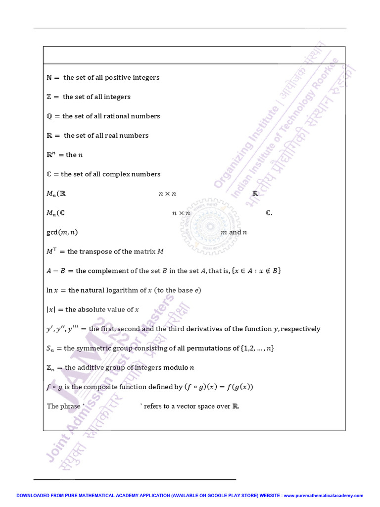 Mathematics Notation and Terminology Guide | PDF | Group (Mathematics ...