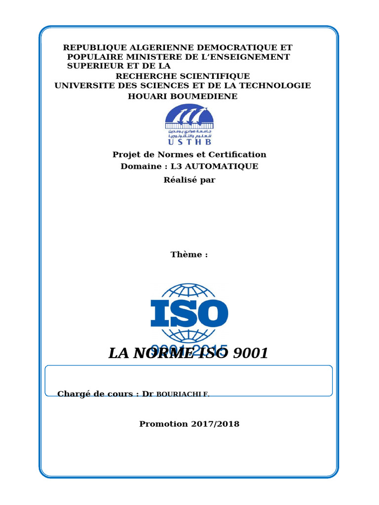 Norme ISO 9001 : Historique et Enjeux | PDF | Management de la qualité ...