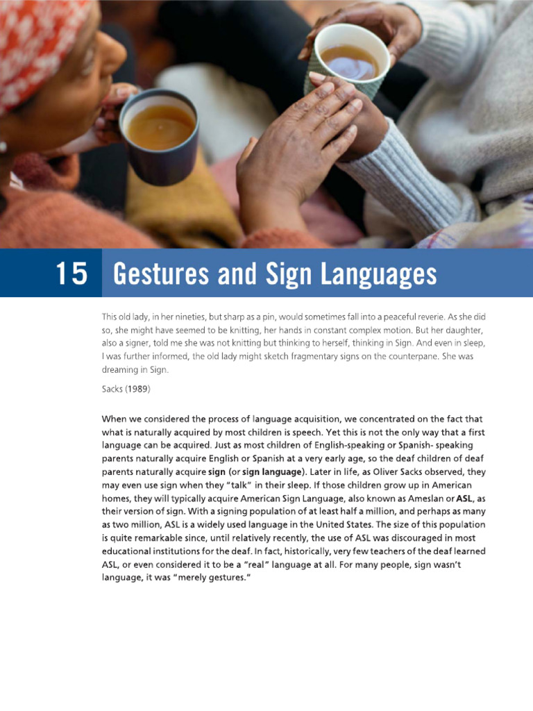 Gestures and Sign Languages | PDF