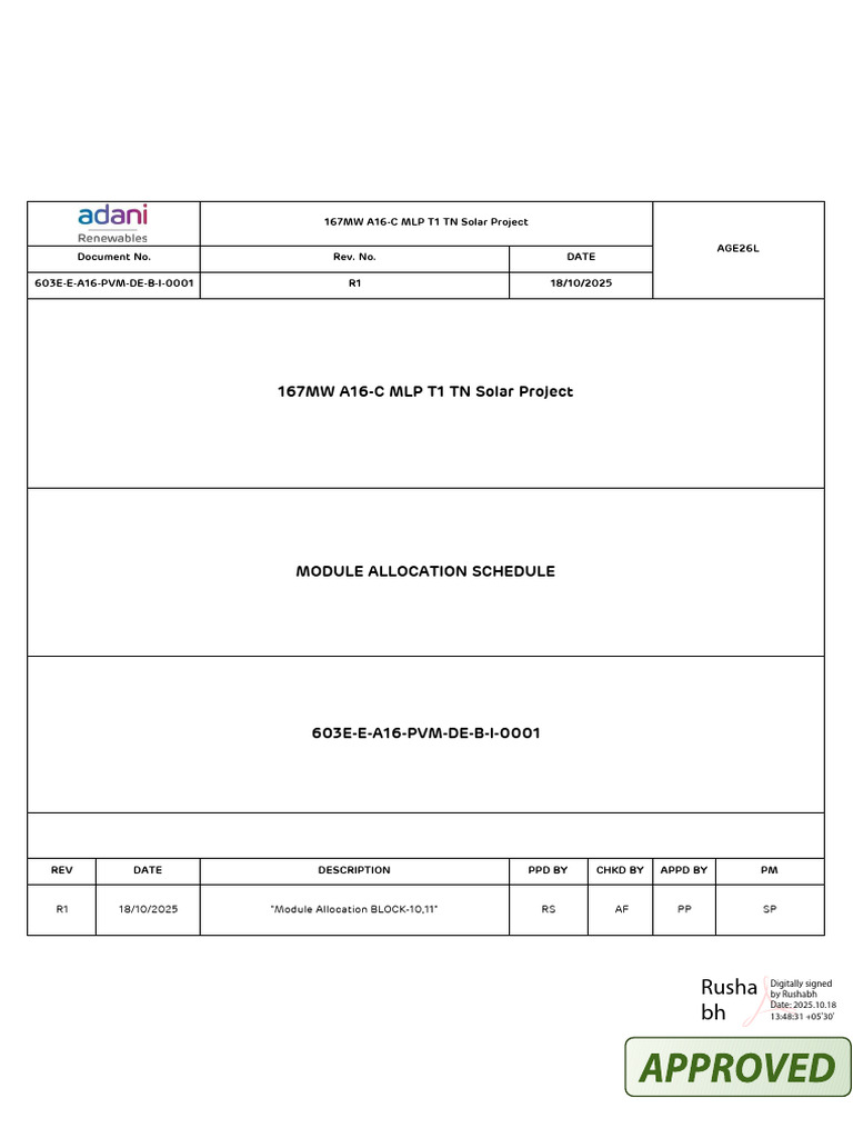 Solar Project Module Allocation Schedule | PDF | Energy Conversion ...